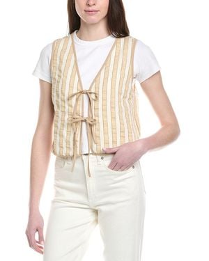 Line & Dot Kamari Tie Detailed Top - White
