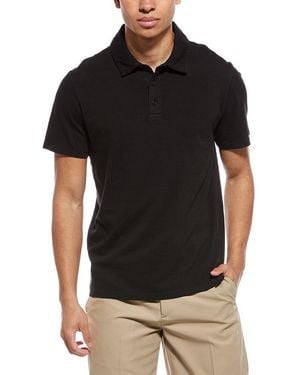 Vince Garment Dye Polo Shirt - Black