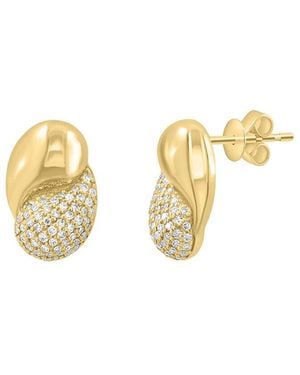 Effy Fine Jewelry 14K 0.43 Ct. Tw. Diamond Earrings - Metallic