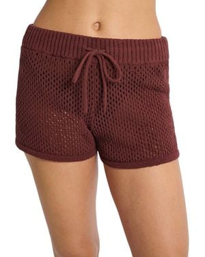 Onia Crochet Knit Micro Short - Red