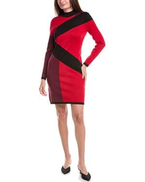 Karl Lagerfeld Geometric Sweaterdress - Red