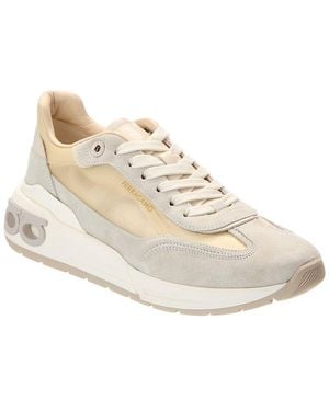 Ferragamo Cosma Clio Suede Sneaker - White