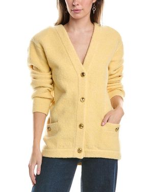 Ronny Kobo Hilari Wool-blend Cardigan - Yellow