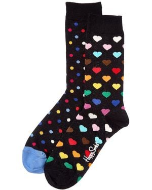 Happy Socks 2Pk Heart Dot Socks - Blue