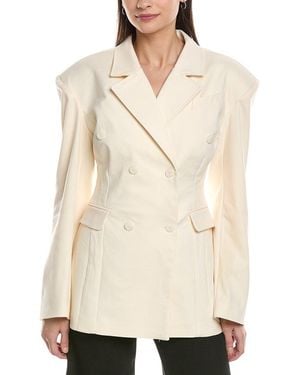 WeWoreWhat Double-Breasted Blazer - Natural