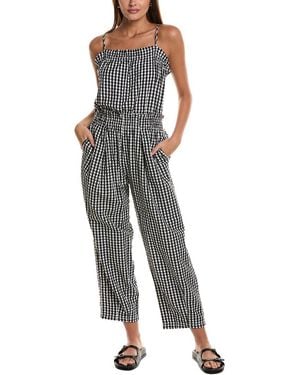 Free People Retro Heatwave Gingham One-Piece - Grey