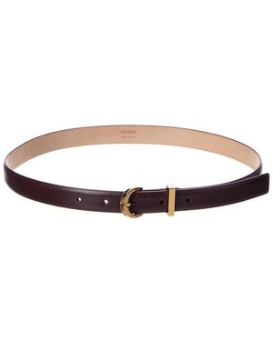 KHAITE Luna Leather Belt - Brown
