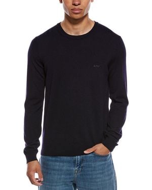 BOSS Bagritte Wool Crewneck Jumper - Blue