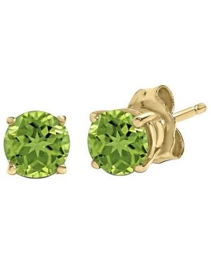 Haus of Brilliance Colourful Gemstones 14K 1.10 Ct. Tw. Peridot Stud Earrings - Green