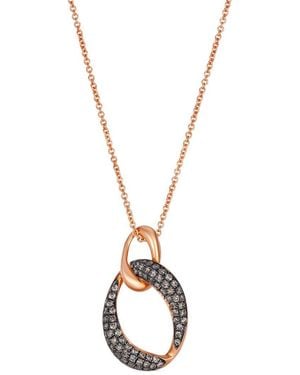 Le Vian Links 14K Rose 0.30 Ct. Tw. Diamond Pendant Necklace - Metallic