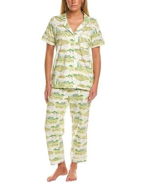 Bedhead Pyjamas 2Pc Cropped Pyjama Set - Green