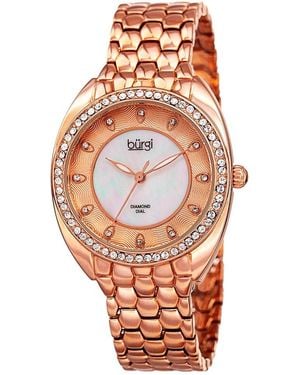 Burgi Burgi Classic Diamond Watch - Orange