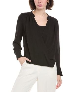 Catherine Malandrino Surplice Blouse - Black
