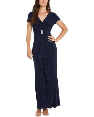R & M Richards Sculpt Waist Fit & Flare Dress - Blue