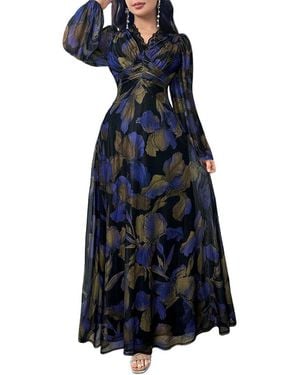 XIRELLI Print Maxi Dress - Blue