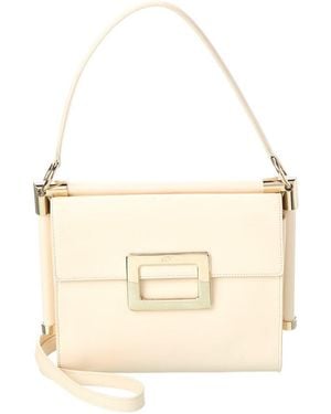 Roger Vivier Leather Shoulder Bag - Natural