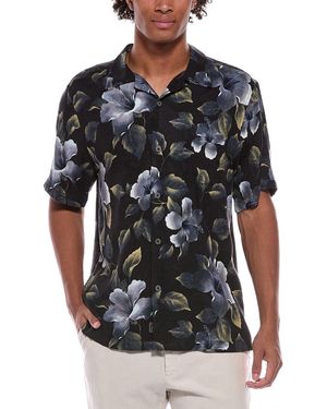Tommy Bahama Elegant Eclipse Silk Camp Shirt - Black