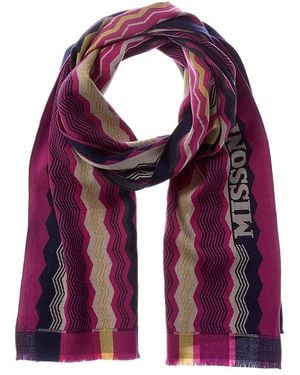Missoni Wool Scarf - Purple