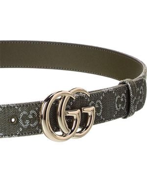 Gucci Gg Monogram Denim Belt in Blue | Lyst UK