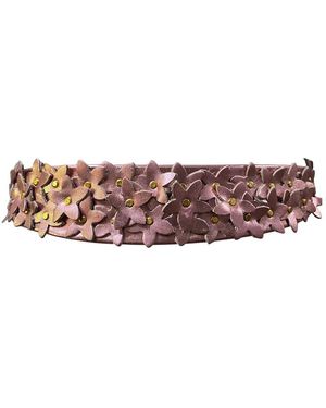 Ada Flower Naomi Leather Belt - Pink