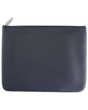 ROYCE New York New York Leather Zippered Travel Organizer Pouch - Blue