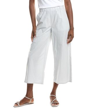 Eileen Fisher Petite Cropped Wide Pant - White