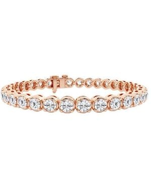 Lab Grown Diamonds 14K Rose 10.00 Ct. Tw. Lab Grown Diamond Bracelet - White