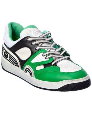 Gucci Basket Paneled Sneakers - Green