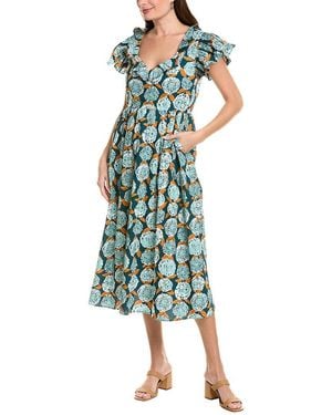 Garrie B Short Sleeve Midi Dress - Green