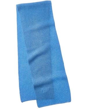 NAADAM Collection Ribbed Wool & Cashmere-Blend Scarf - Blue