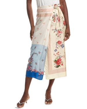 Max Mara Weekend Peggi Silk Midi Skirt - Natural