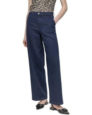 DKNY High Rise Lexington Wide Leg Jean - Blue