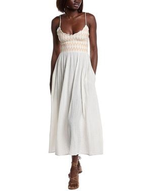 Free People Sweet Nothings Midi Solid Dress - White