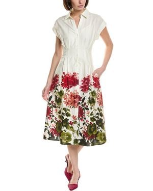 Julia Jordan Stretch Poplin Shirtdress - White