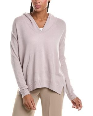 N.Peal Cashmere Gauzy Metal Edge 100% Cashmere Hoodie - Pink