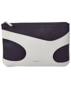 Ferragamo Leather Pouch - Blue