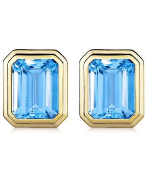 Kai Fine Jewelry 14K 5.00 Ct. Tw. Topaz Stud Earrings - Blue