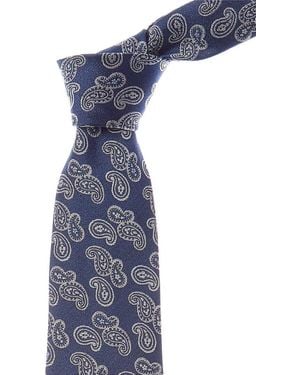 Etro Paisley Silk Tie - Blue