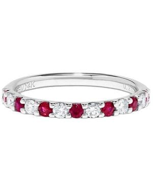 H.J. Namdar 14K 0.57 Ct. Tw. Diamond & Ruby Band Ring - White