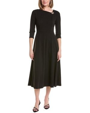Anne Klein A-Line Midi Crepe Dress in White | Lyst Anne Klein A-Line Midi Crepe Dress in White | Lyst