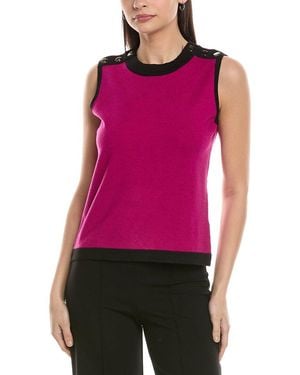KARL LAGERFELD Combo Knit Top - Purple