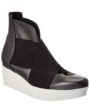 Arche Fujtik Leather Wedge Bootie - Black