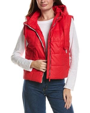 HUNTER Lindsey Square Quilted Vest - Red