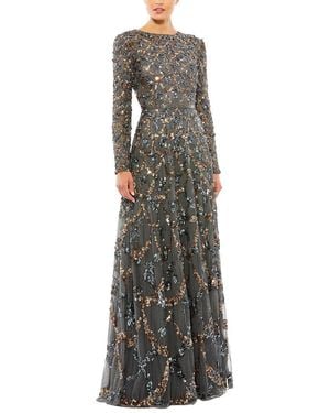 Mac Duggal Detail Embellishment Dress - Grey