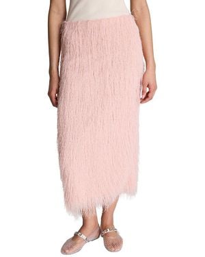 Kenneth Cole Pull-On Centre Back Slit Midi Skirt - Pink