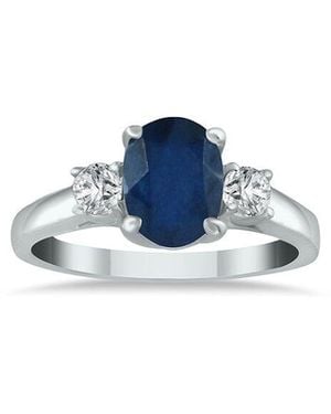 Gem Spark 14K 1.58 Ct. Tw. Diamond & Sapphire Ring - Blue