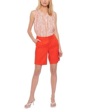 NYDJ Modern Poppy Linen-Blend Short - Red