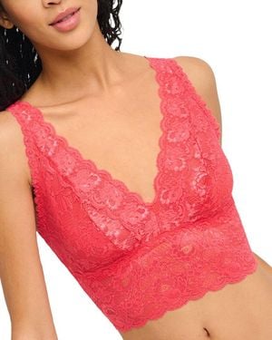 Cosabella Never Say Never Plunge Longline Bralette - Red