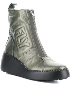 Fly London Drim Leather Boot - Grey