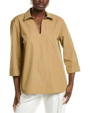 Lafayette 148 New York Pullover Shirt - Natural